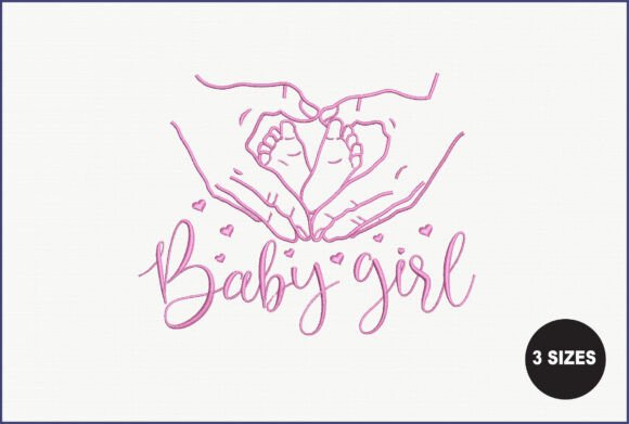 Download Baby Girl Embroidery Design - Design Collection