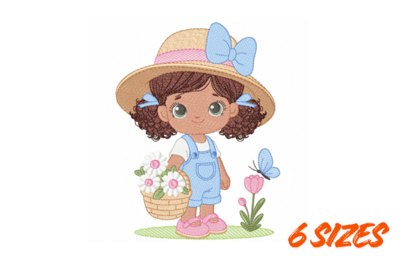 Download Spring Girl Embroidery Design - Design Collection