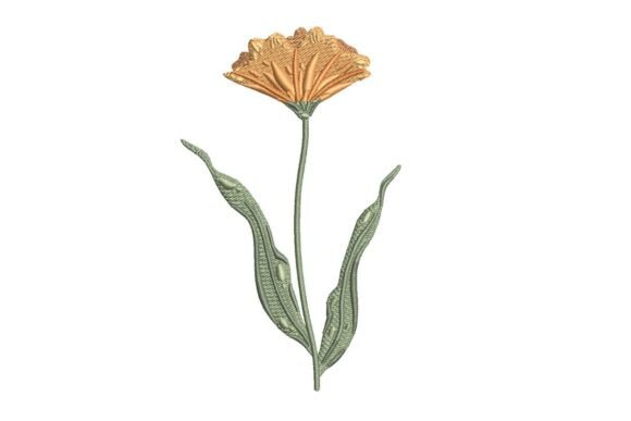 Download Yellow Wildflower Embroidery Design - Design Collection