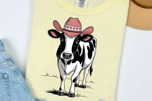 Download Valentine Howdy Cow PNG Clipart Design - Design Collection