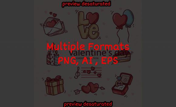 Download Doodle Valentine Day Elements Collection - Doodle Collection