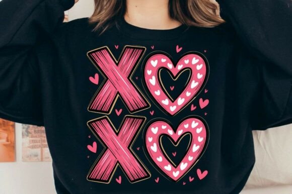 Download XOXO Valentine PNG Pink Heart Design - Design Collection