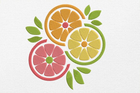 Download Summer Embroidery Lemon Design - Design Collection