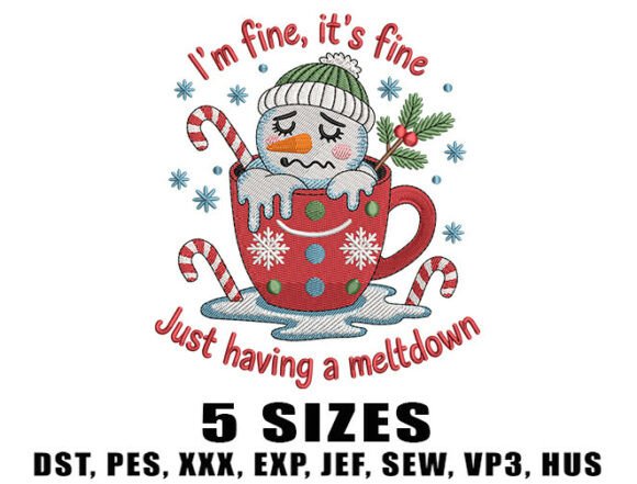 Download Snowman Hot Cocoa Embroidery Design - Design Collection