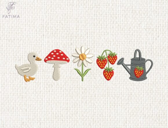 Download Cottagecore Garden Embroidery Design - Design Collection