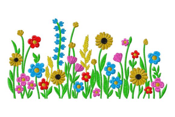 Download Wildflower Embroidery Design - Design Collection