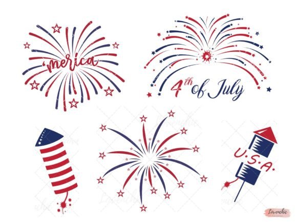 Download Fireworks 4th of July SVG Bundle Design - Premium Resources