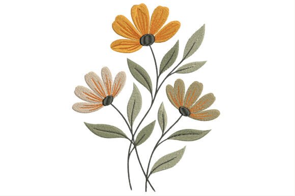 Download Wildflower Embroidery Design - Design Collection