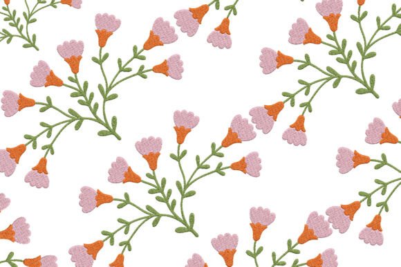 Download Botanical Wildflower Embroidery Design - Design Collection