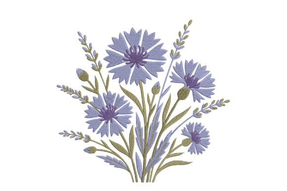 Download Lavender Wildflower Embroidery Design - Design Collection