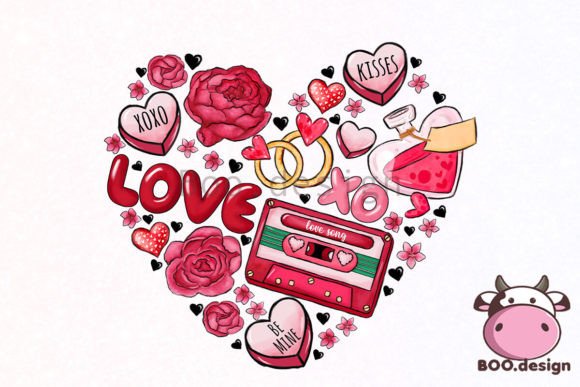 Download Love Heart Doodle Valentine PNG - Doodle Collection