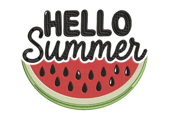 Download Hello Summer Embroidery Design - Design Collection