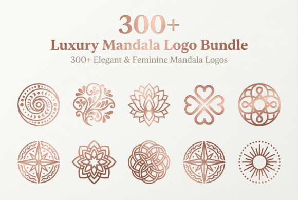 Download 300 Mandala Logo Designs – Geometric Flo - Logo Collection