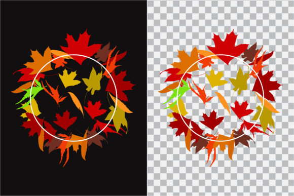 Download Round Shape Design with Autumn - Design Collection