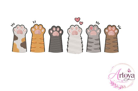 Download Cute Cat Paw Embroidery Design - Design Collection