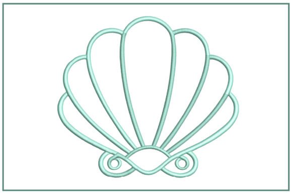 Download Seashell Outline Embroidery Design - Design Collection